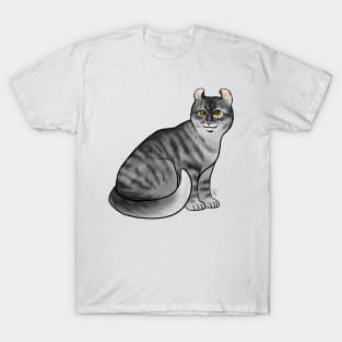 Cat - American Curl - Shorthair Gray Tabby T-Shirt